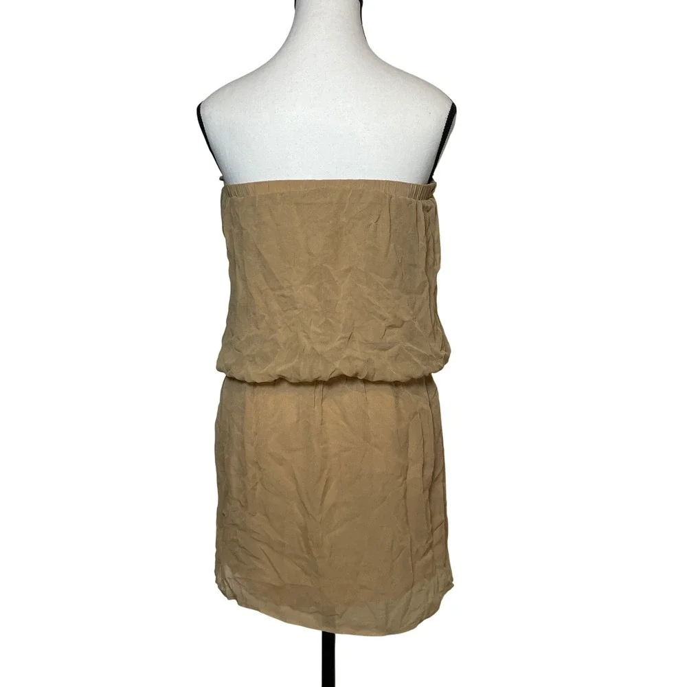Alythea‎ Strapless Mini Dress 100% Silk Sz M Pastel Minimalist Resort Chic Party - Picture 3 of 10